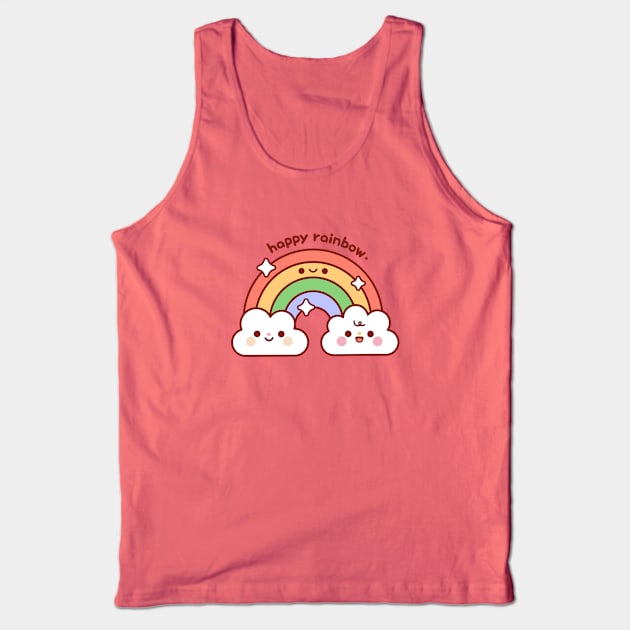 Happy Rainbow Kawaii Tank Top by kudasai